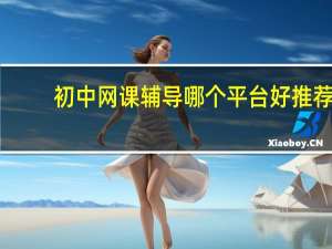 初中网课辅导哪个平台好推荐
