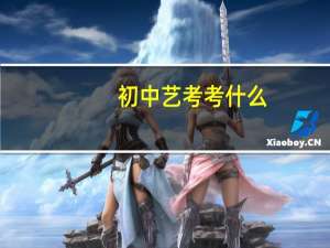 初中艺考考什么