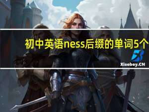 初中英语ness后缀的单词5个