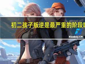 初二孩子叛逆是最严重的阶段吗