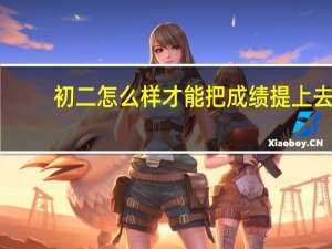 初二怎么样才能把成绩提上去