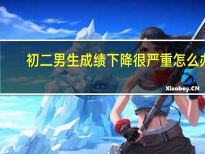 初二男生成绩下降很严重怎么办