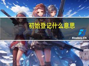 初始登记什么意思