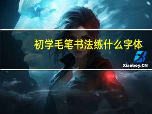 初学毛笔书法练什么字体