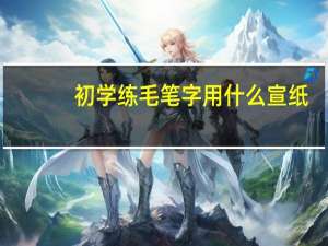 初学练毛笔字用什么宣纸