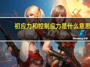 初应力和控制应力是什么意思