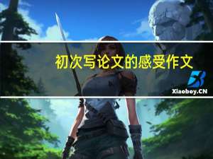 初次写论文的感受作文