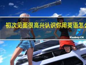 初次见面很高兴认识你用英语怎么写