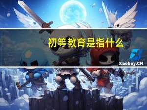 初等教育是指什么