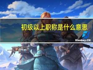 初级以上职称是什么意思