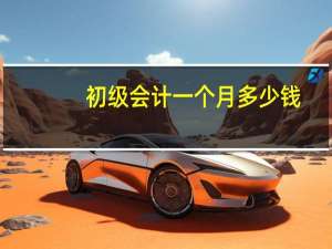 初级会计一个月多少钱