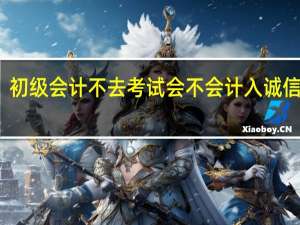 初级会计不去考试会不会计入诚信档案