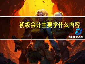 初级会计主要学什么内容