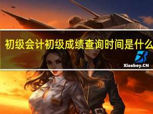 初级会计初级成绩查询时间是什么时候