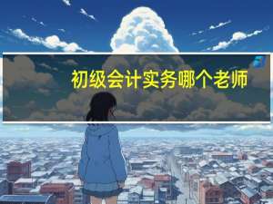 初级会计实务哪个老师