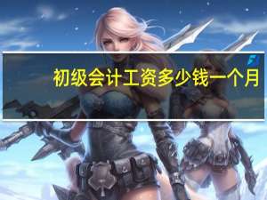 初级会计工资多少钱一个月