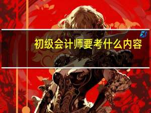 初级会计师要考什么内容