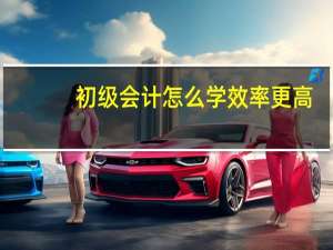 初级会计怎么学效率更高