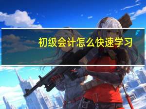初级会计怎么快速学习