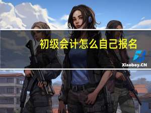 初级会计怎么自己报名