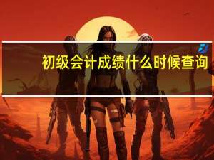 初级会计成绩什么时候查询