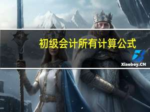 初级会计所有计算公式