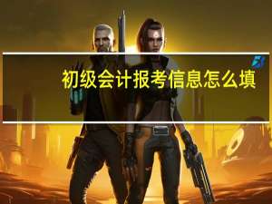 初级会计报考信息怎么填