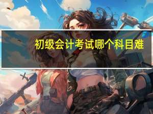 初级会计考试哪个科目难