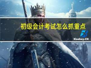 初级会计考试怎么抓重点