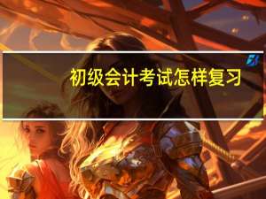 初级会计考试怎样复习