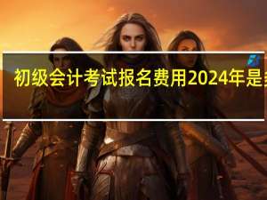初级会计考试报名费用2024年是多少