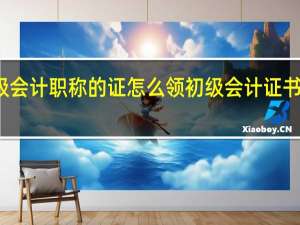 初级会计职称的证怎么领 初级会计证书怎么领取