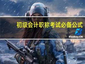 初级会计职称考试必备公式