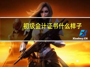 初级会计证书什么样子