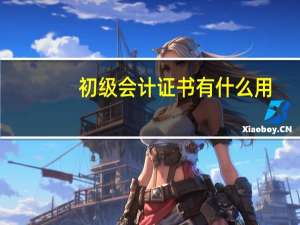 初级会计证书有什么用