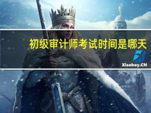 初级审计师考试时间是哪天