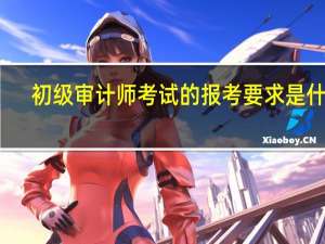 初级审计师考试的报考要求是什么