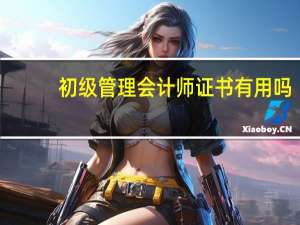 初级管理会计师证书有用吗