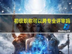 初级职称可以跨专业评审吗