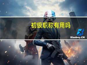 初级职称有用吗