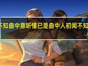 初闻不知曲中意听懂已是曲中人 初闻不知曲中意解释