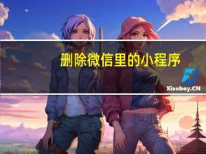 删除微信里的小程序