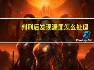判刑后发现漏罪怎么处理