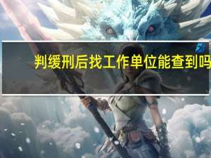 判缓刑后找工作单位能查到吗
