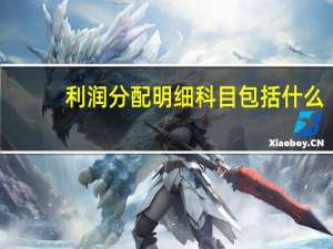 利润分配明细科目包括什么