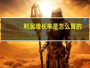 利润增长率是怎么算的