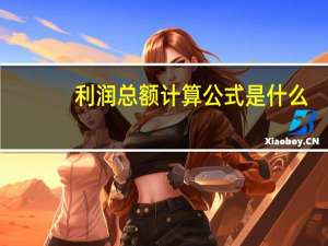 利润总额计算公式是什么