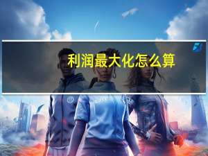 利润最大化怎么算