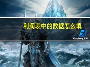 利润表中的数据怎么填