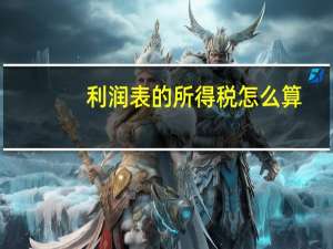 利润表的所得税怎么算